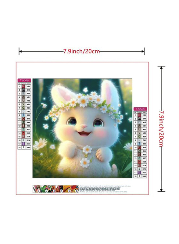 Uptrack Lifestyle Fashionable Cat & Flower Pattern DIY Diamond Painting, Multicolour