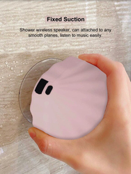 Uptrack Lifestyle Shell Shape Wireless Shower Speaker with Sucker, Pink