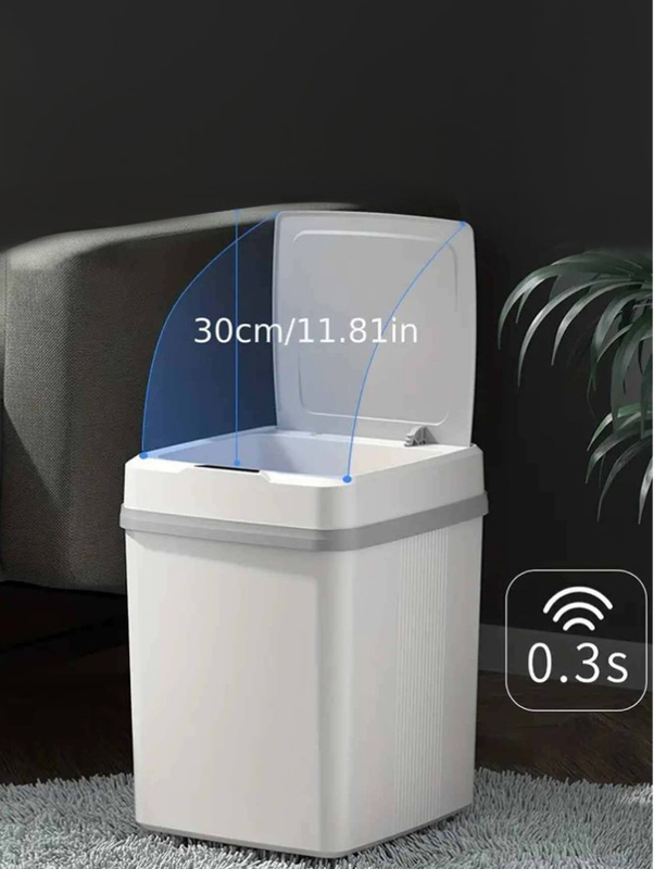 Uptrack Lifestyle 12L Smart Sensor Trash Can, White
