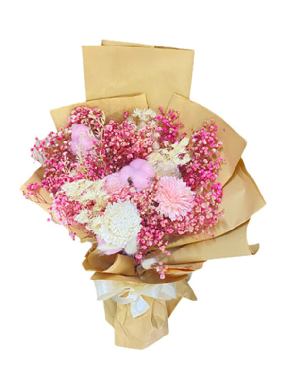 

Eco Flowers Rebellion Dried Flowers Bouquet, Pink