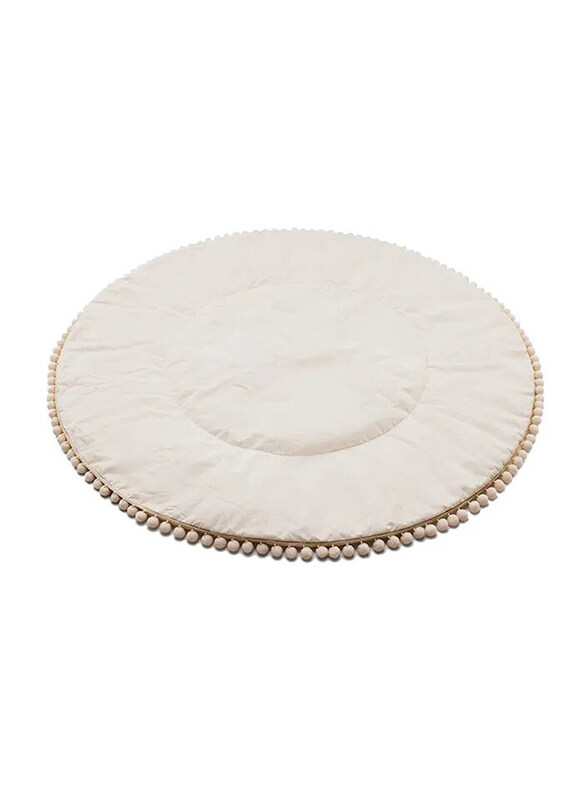 

CherryPick Round Cotton PomPom Playrug, White