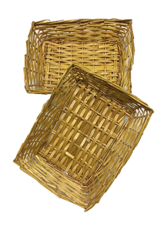 

Mindset 2-Piece Woven Handmade Multipurpose Basket Set, Brown