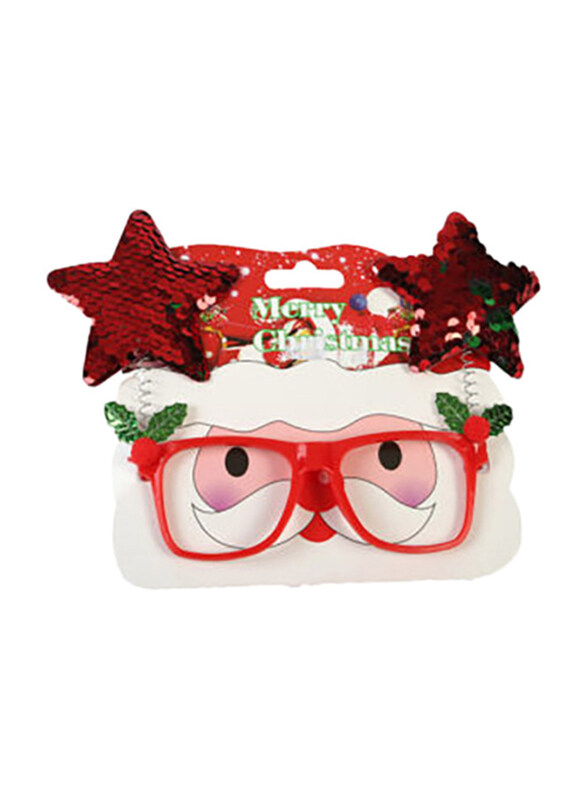 

Merry Christmas Sequin Star Goggle Glasses Frame, 14cm, Multicolour