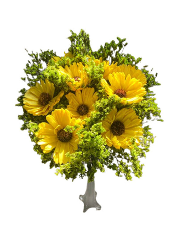 

Eco Flowers Yellow Blush Bouquet, Yellow