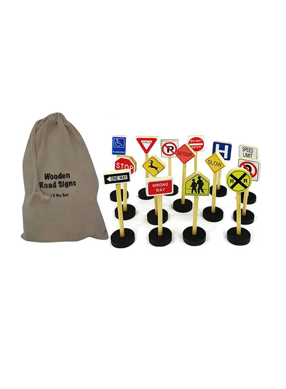 

Mindset Wooden Road Sign Set, 15 Pieces, Ages 3+
