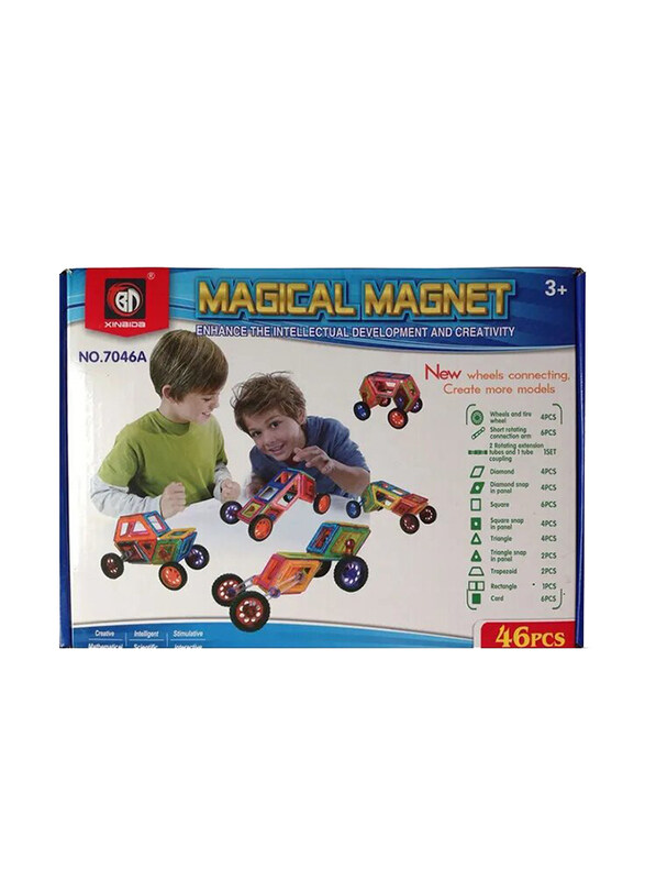 

Mindset Magnetic Blocks Set, 46 Pieces, Ages 3+