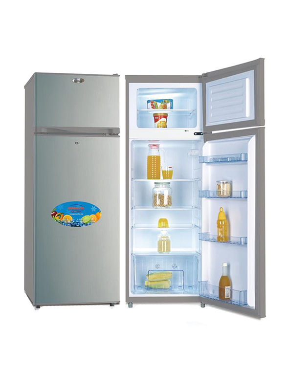Generaltec 250L Double Door Refrigerator, GR300S, Silver