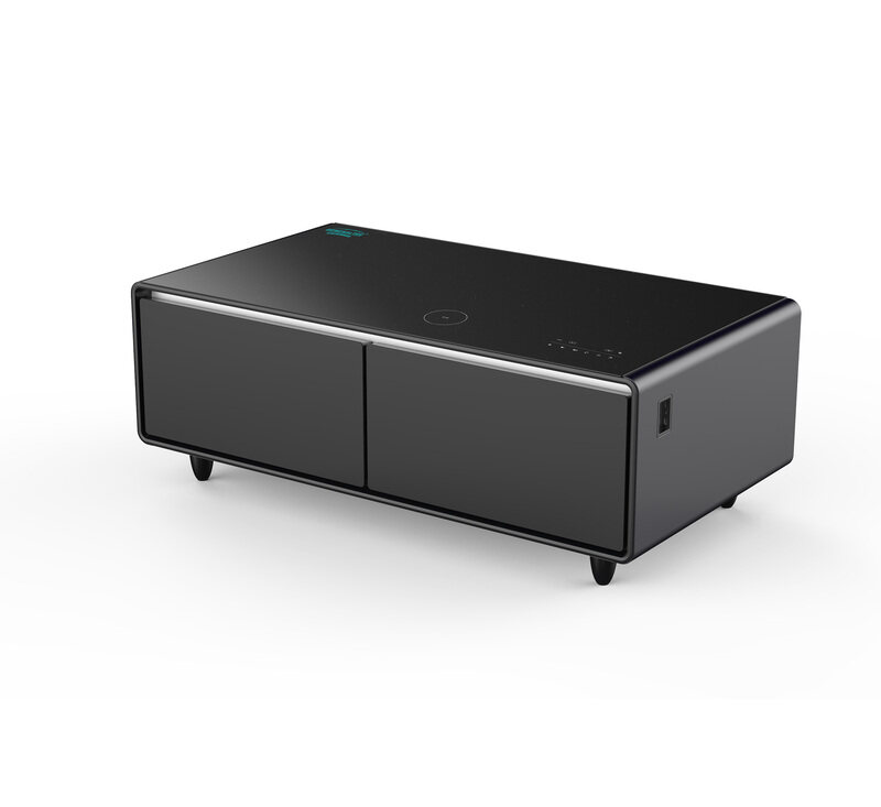 

Generaltec Smart Refrigerator and Digital Music Table, Bluetooth,USB Speaker, Tempered Glass, Touch Control, Dual USB Charging, Wireless Mobile Chargi