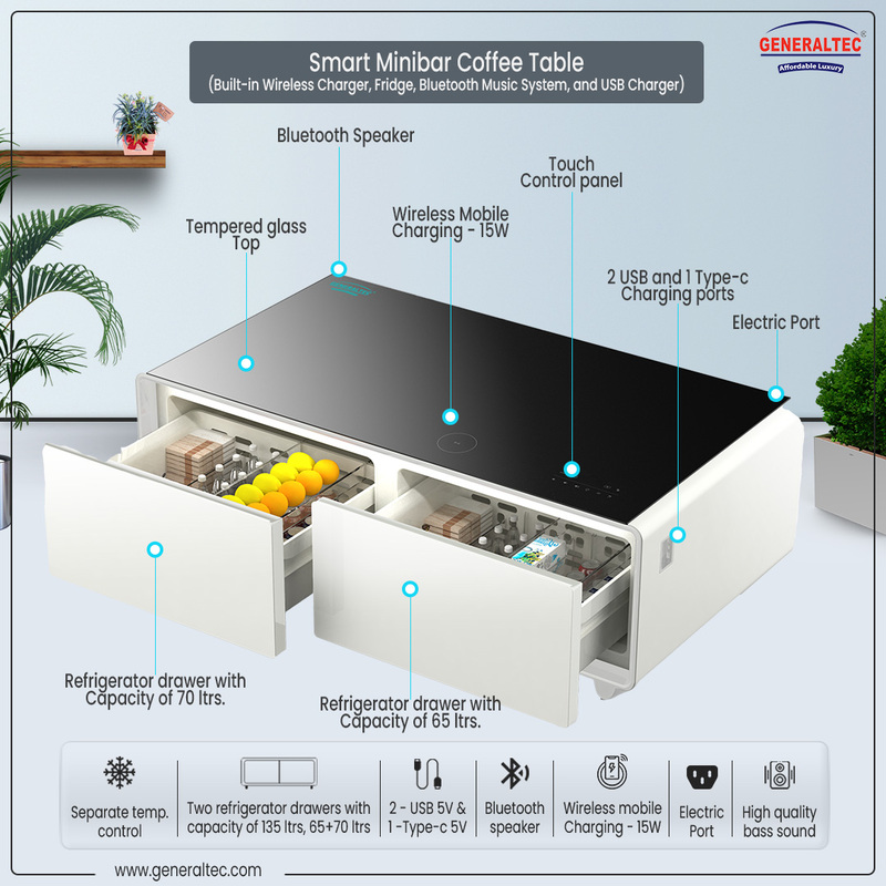 Generaltec Smart Refrigerator and Digital Music Table