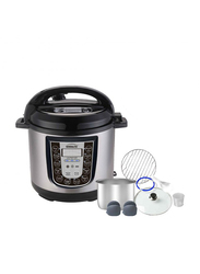 Generaltec 15-In-1 Digital Electric Pressure Cooker with 304 (18/8) Stainless Steel Inner Pot & Housing, 1000W, Silver