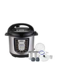 Generaltec 15-In-1 Digital Electric Pressure Cooker with 304 (18/8) Stainless Steel Inner Pot & Housing, 1300W, Silver