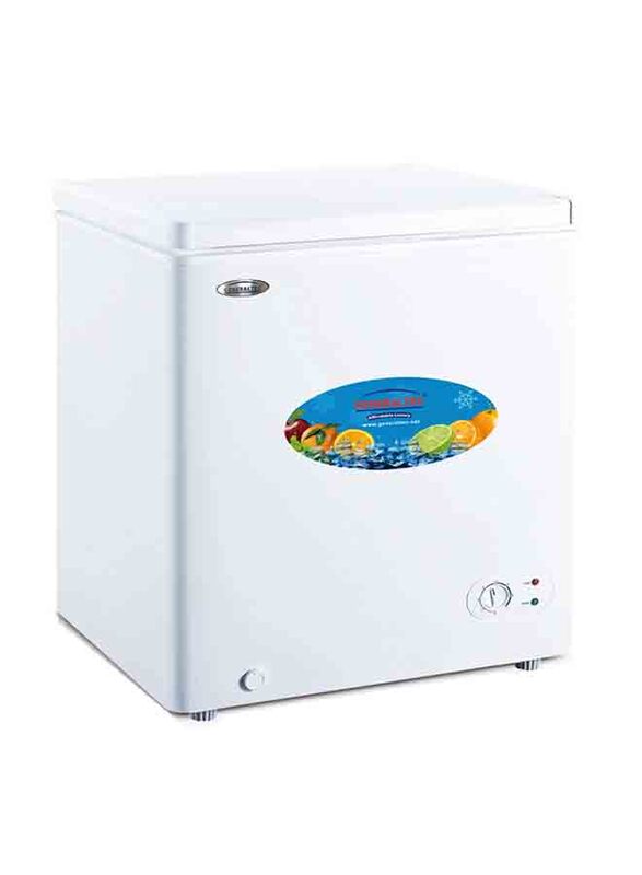 Generaltec 80L Single Door Chest Freezer, Compact Deep-Freezer with Storage-Basket, Lock & Key, GF175L, White