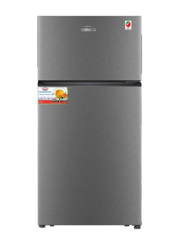 Generaltec 399L No Frost Double Door Refrigerator, CFC Free, GR800KS, Grey