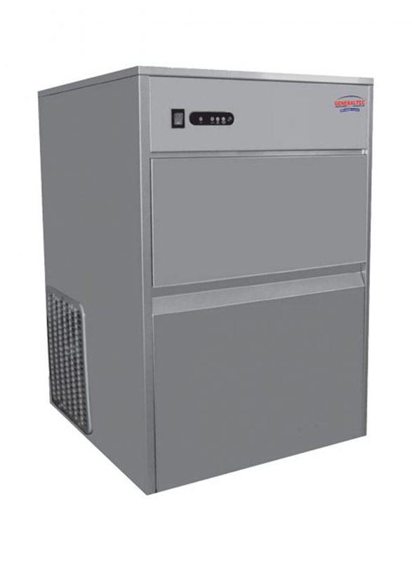 Generaltec 50Kg Fully Automatic Ice maker with 13Kg Storage Volume R290/70g Refrigerant, 225W, GIM50COM, Silver