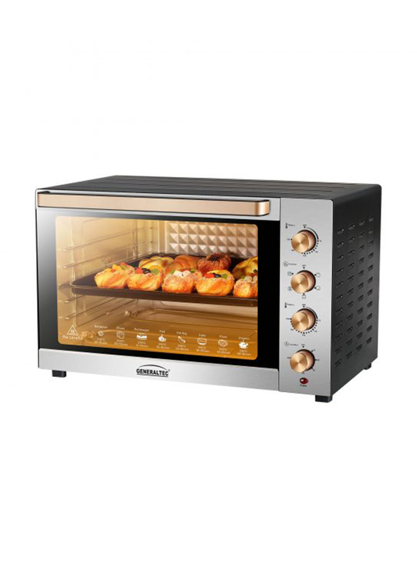Generaltec 80L Electric Toaster Oven with Convection Fan, 2400W, GOT80L, Silver
