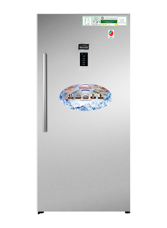 Generaltec 598L Single Droo Frost Free Convertible Freezer to Refrigerator with Child Lock Safety, GFU850LNFS, Silver