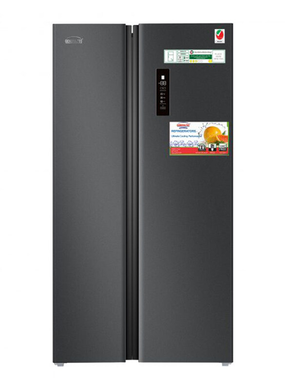 

Generaltec 324.5L Double Door Side by Side No Frost Refrigerator with Freezer, GR850SBS, Grey