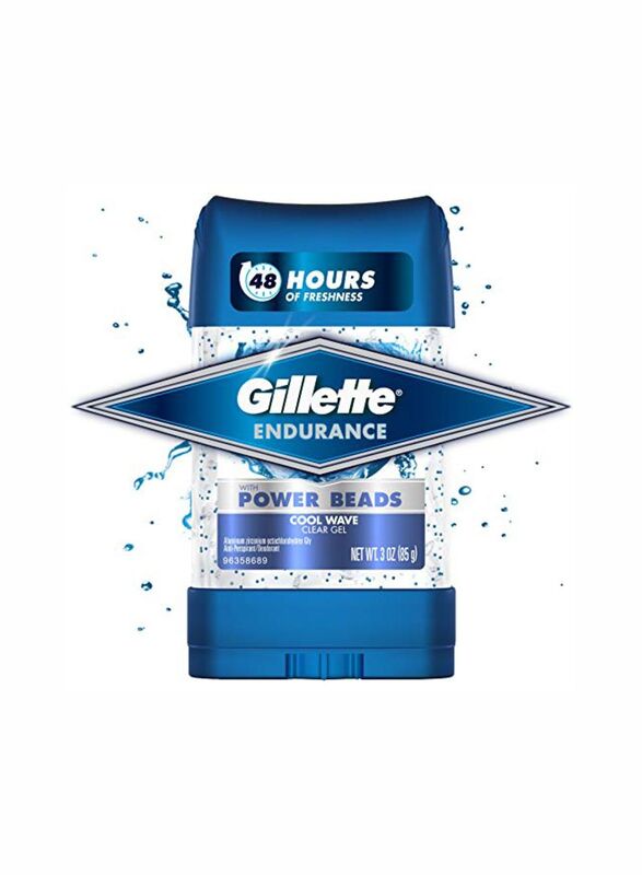 Gillette Endurance Cool Wave With Power Beads Deodorant, 3 x 75ml