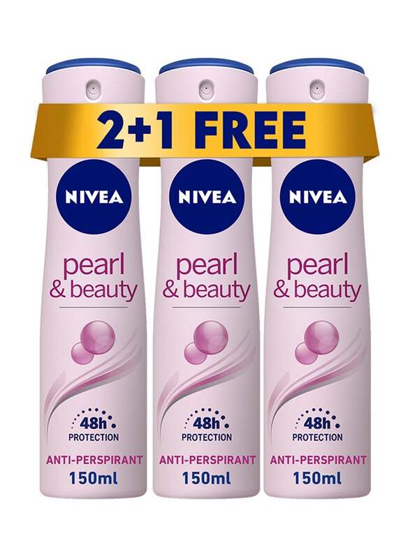 Nivea Pearl & Beauty Deodorant, 3 x 150ml