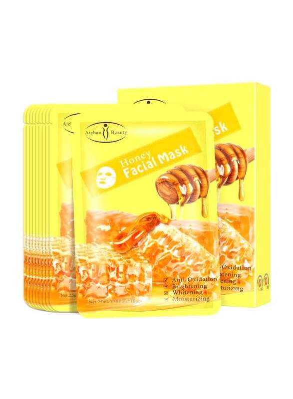 Aichun Beauty Honey Facial Mask, 10 x 25ml