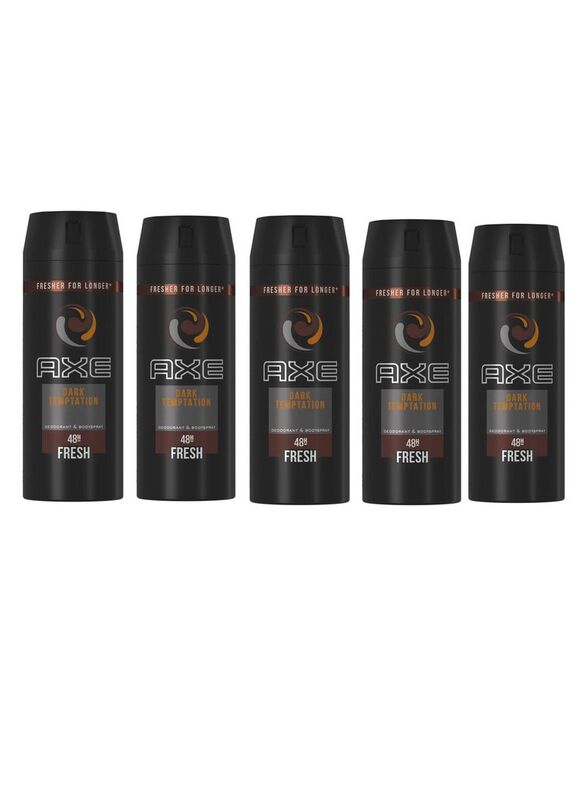 AXE Dark Temptation Deodorant Body Spray, 150ml, 5 Pieces