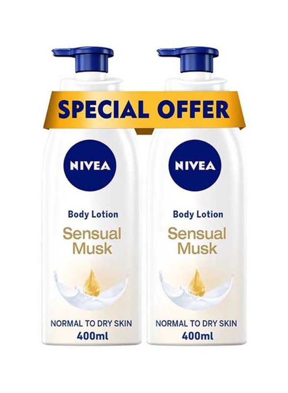 Nivea Sensual Musk Body Lotion, 400ml, 2 Pieces