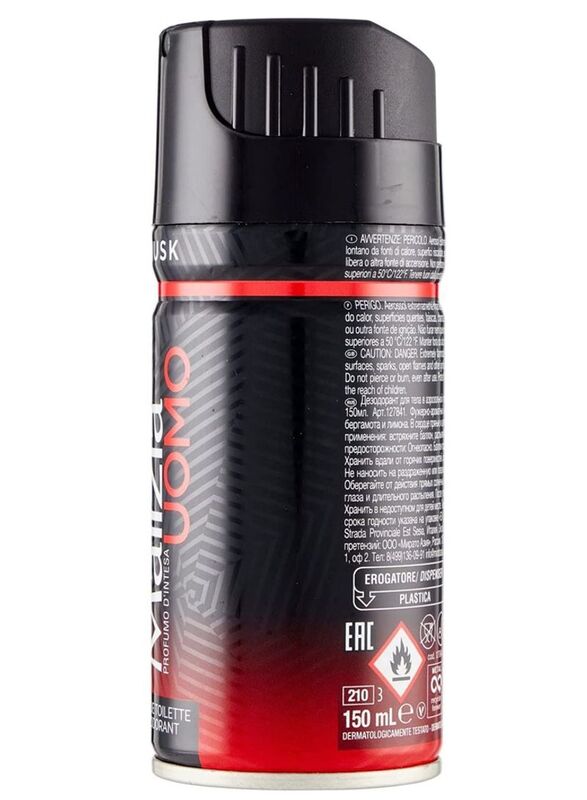 Malizia Uomo Deo Musk E.D.T Body Spray, 150ml