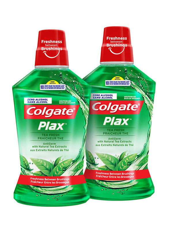 

Colgate Plax Fresh Tea Mouthwash, 2 x 500ml