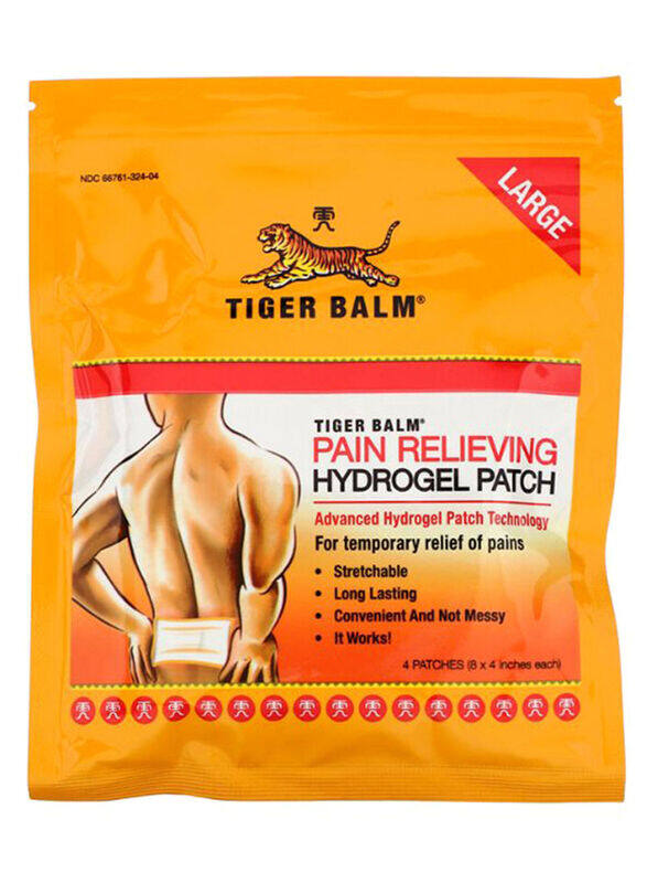 

Tiger Balm Large Pain Relieving Hydrogel Patch, 4 Patches