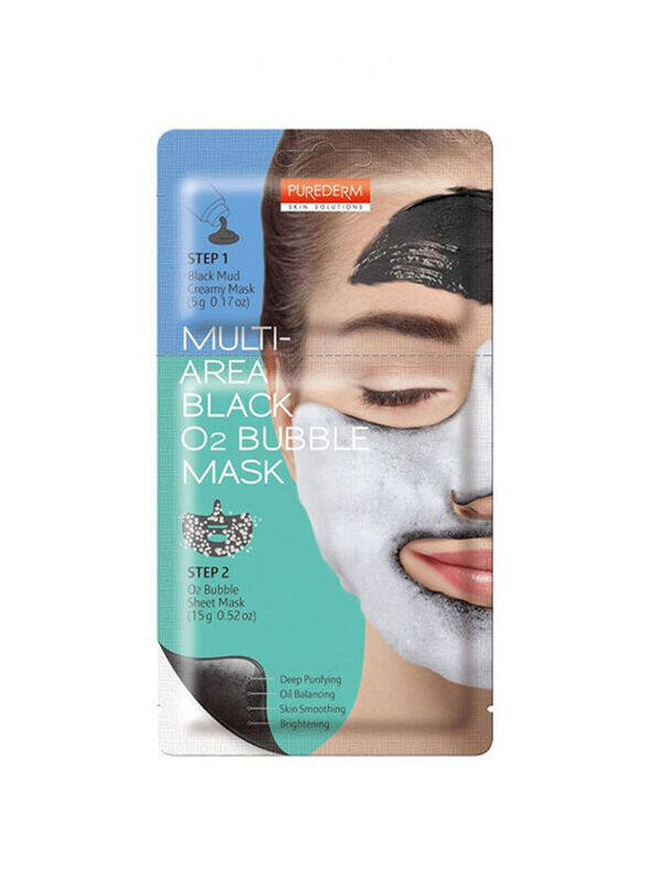 

Purederm Multi-Area Black O2 Bubble Mask, 15g