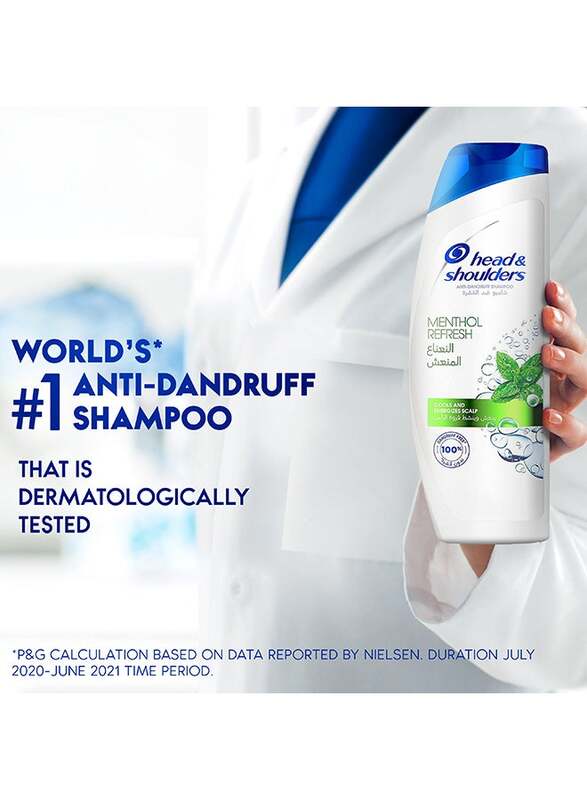 Head & Shoulders Menthol Refresh Anti-Dandruff Shampoo for Itchy Scalp, 400ml