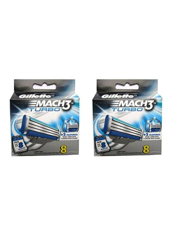 

Gillette Mach 3 Turbo Razor Refill Cartridges, 16 Pieces