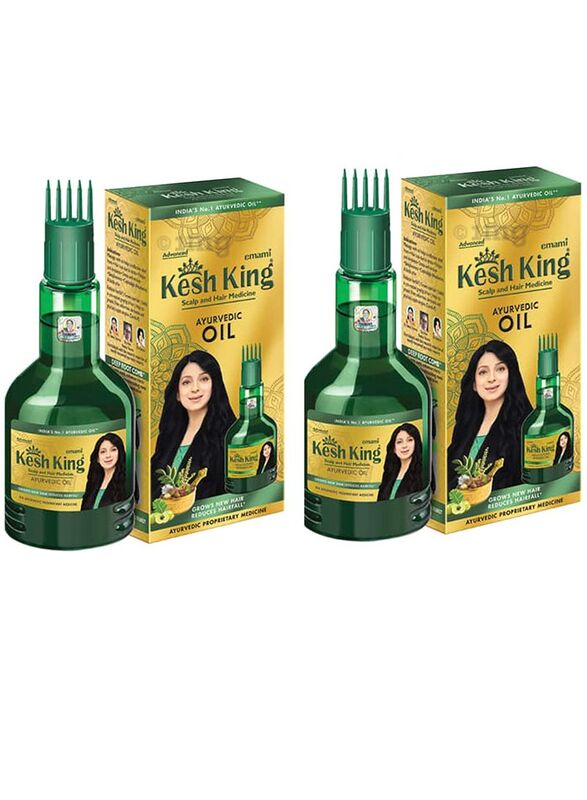 Emami Kesh King Ayurvedic Scalp and Hair Oil, 2 x 100 ml