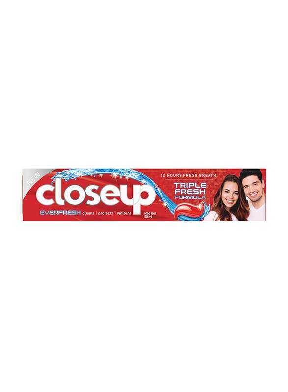 

Closeup Red Hot Triple Fresh Formula Gel Toothpaste, Red, 50 ml