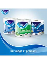 Fine Towel Pro Highly Absorbent Sterilized & Half Perforated Kitchen Paper Towel, 3 x 6 Rolls
