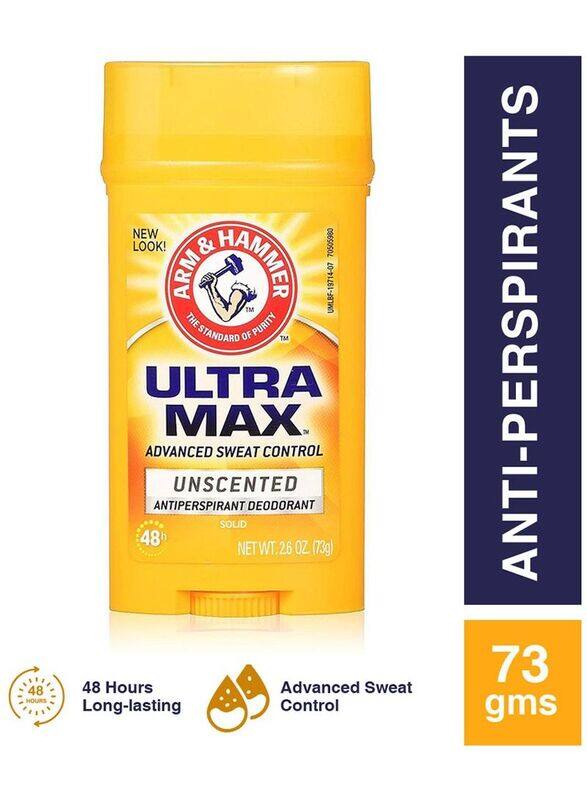 

Arm & Hammer Ultra Max Advanced Anti-Perspirant Deodorant Unscented, 73g