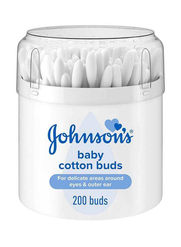 

Johnson's 200-Piece Baby Cotton Buds Soft & Gentle Naturally Absorbent with Pure Cotton Tips