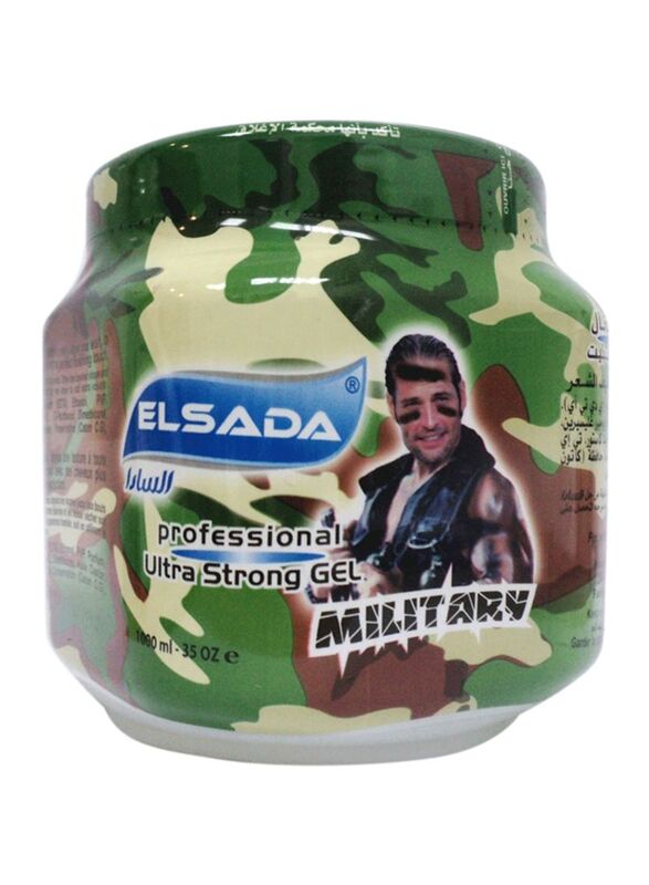 Elsada Professional Ultra Strong Military Hair Gel for All Hair Types, 1000ml