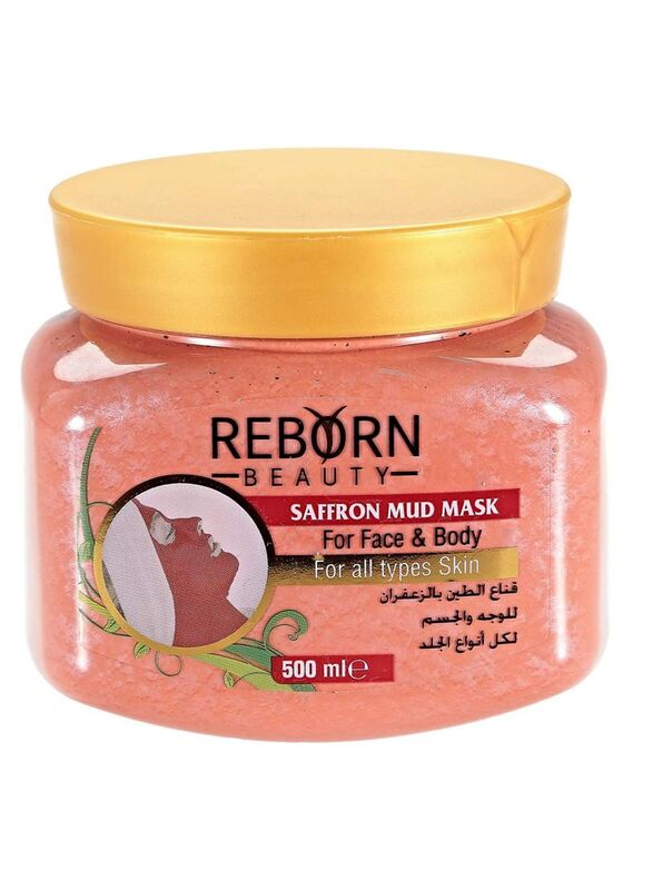 Reborn Saffron Face and Body Mud Mask, 500ml