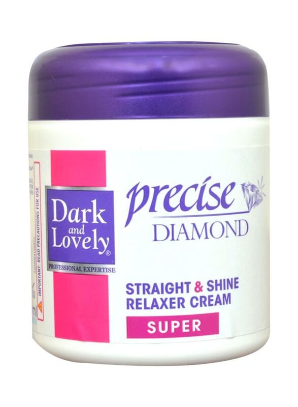 Dark & Lovely Precise Diamond Straight and Shine Relaxer Cream for Coloured Hair, 500ml