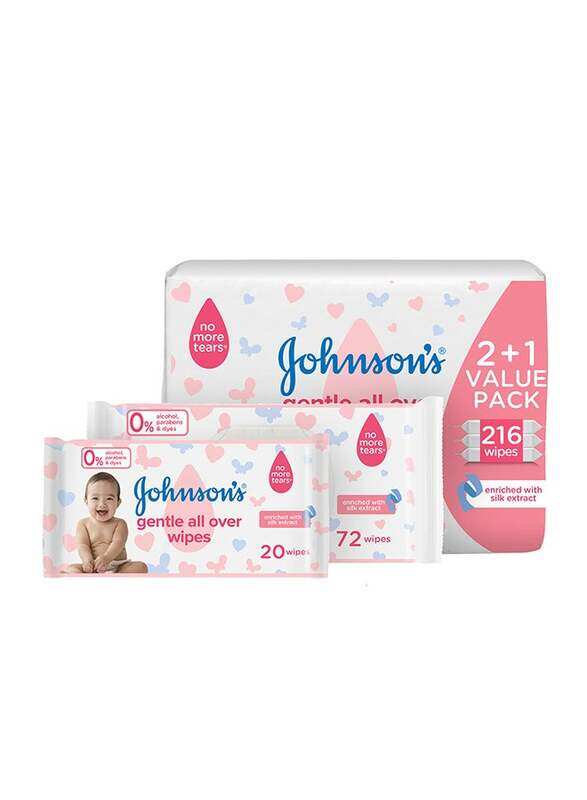 

Johnson's 216 Pieces Gentle All Over Wipes for Babies