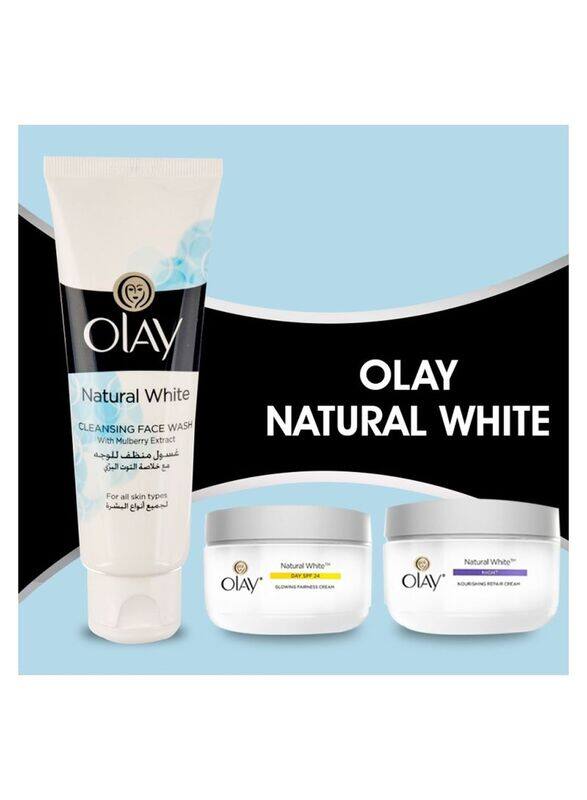 

Olay Natural White Beauty Box Face Wash and Day SPF 24 & Night Cream, 3 Pieces