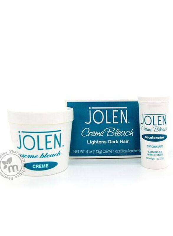 

Jolen Bleach Lightens Dark Hair Creme, Accelerator for All Hair Type, 3 Pieces