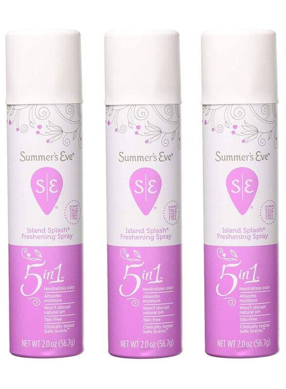 

Summer's Eve Island Splash Freshening Deodorant Spray, 2oz, 3 Pieces