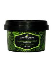 Jardin D Oleane Moroccan Black Soap With Olive Oil, Black/Purple, 250gm