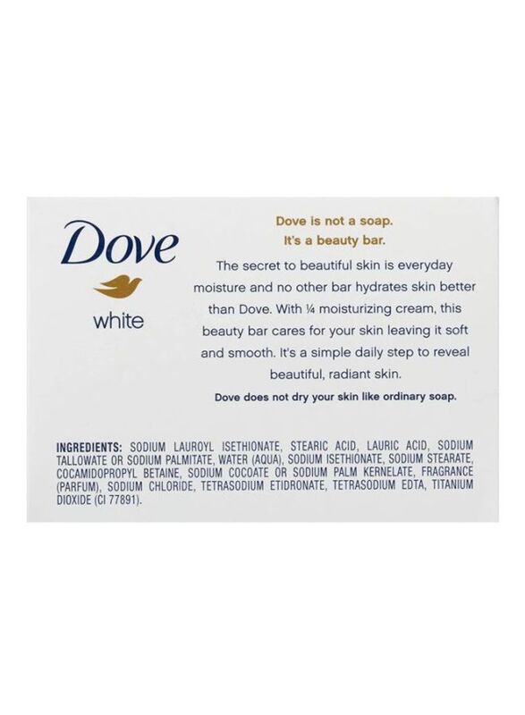 Dove White Beauty Bar with Moisture, 12 x 75gm