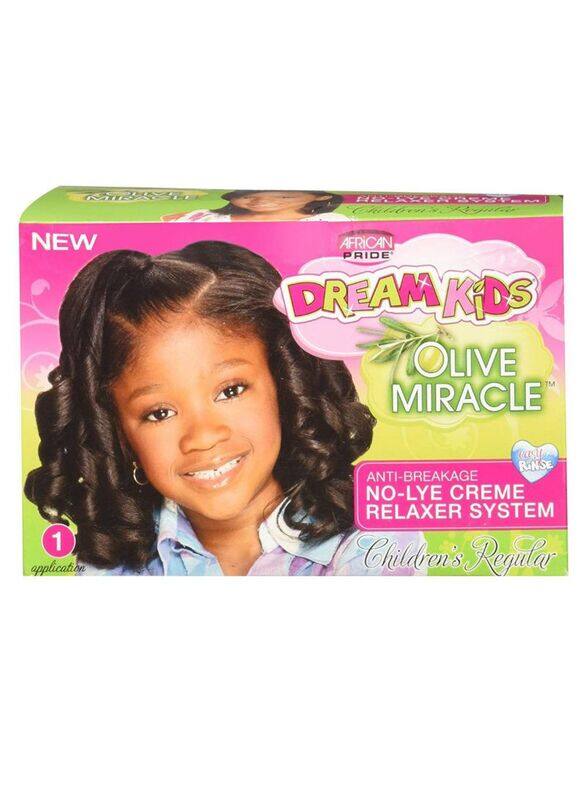 

African Pride Dream Kids Olive Miracle Relaxer Kit for All Hair Type, Set