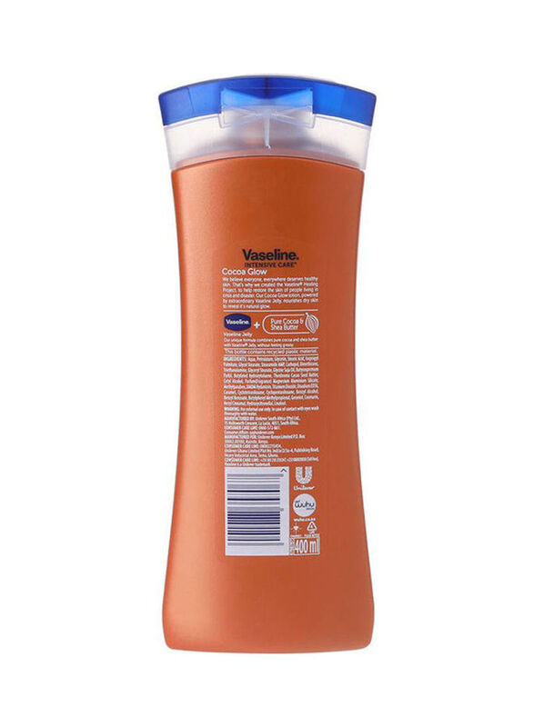 Vaseline Intensive Care Cocoa Glow Body Lotion With Pure Cocoa And Shea Butter Brown, 400ml