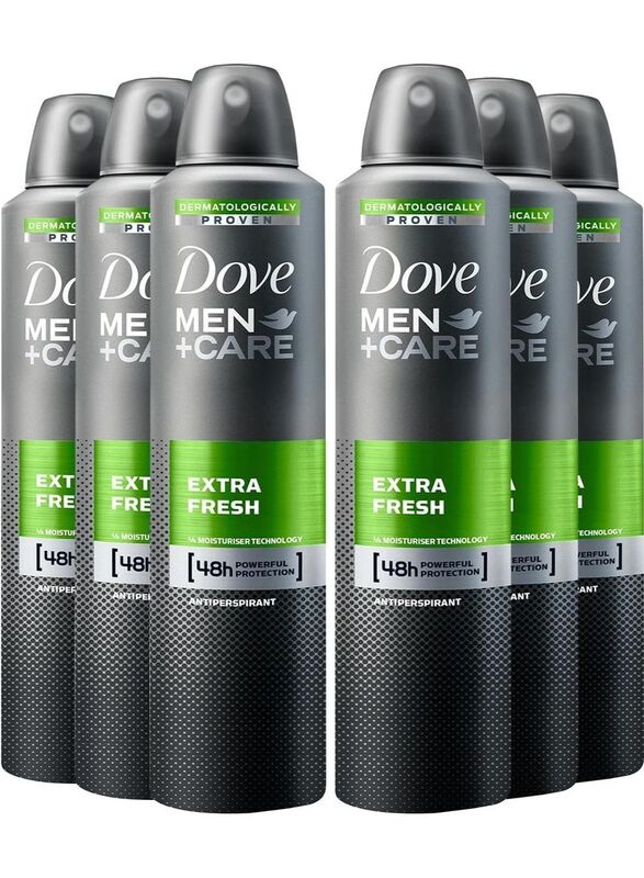 

Dove Extra Fresh Plus Care Deodorant Spray, 6 x 250ml