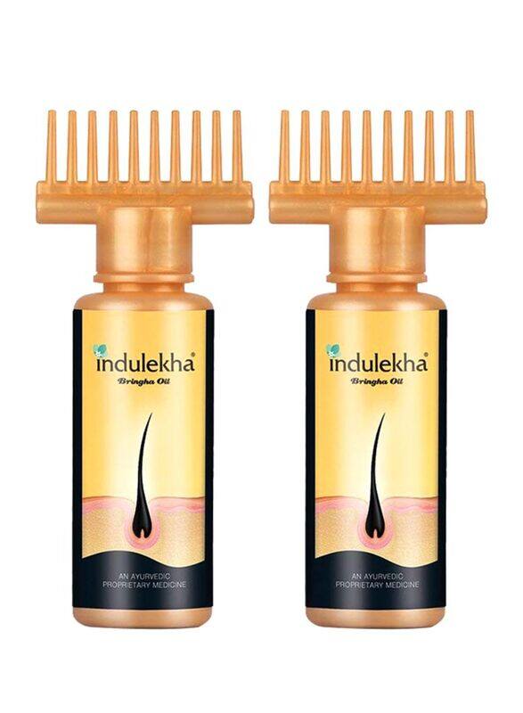 

Indulekha Bringha Selfie Bottle Hair Oil for All Hair Types, 2 x 100ml